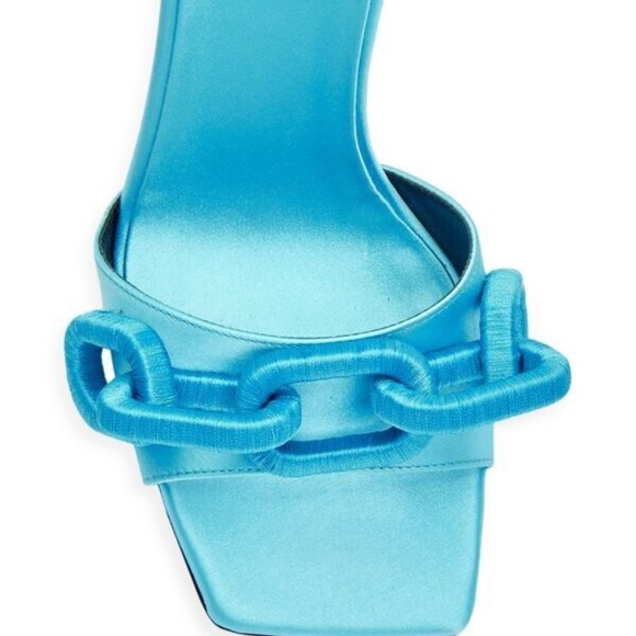 SERENA UZIYEL Catena Chain-Embellished Heeled Sandals Size -9 - Picture 2 of 3